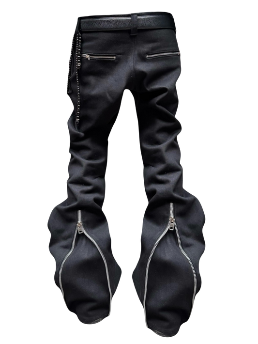 MALAGENTE ANKLE ZIPPER JEANS